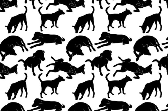 Download Seamless Dog Pattern Silhouette Design - Design Collection
