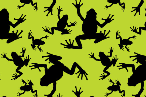 Download Seamless Frog Pattern Silhouette Design - Design Collection