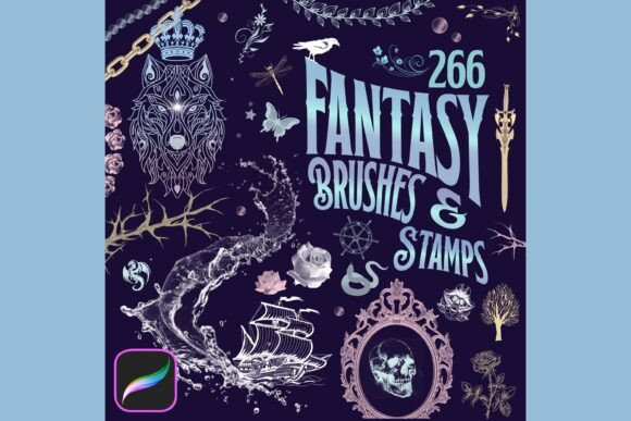 Download Procreate Brushes, Fantasy Cover Design - Design Collection