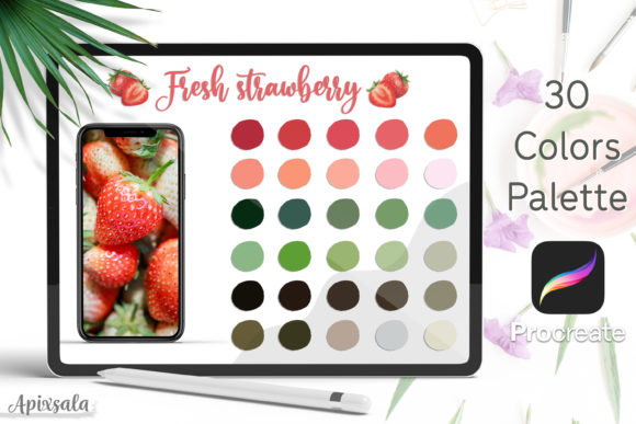 Download Procreate Color Palette | Strawberry - Premium Bundle