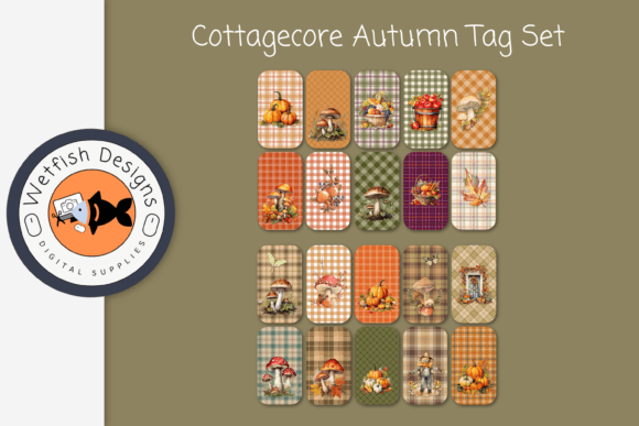 Download Cottagecore Digital Scrapbook Tags - Digital scrapbook Collection