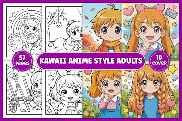 Download Kawaii Anime Style Adults Coloring Pages - Anime style Collection