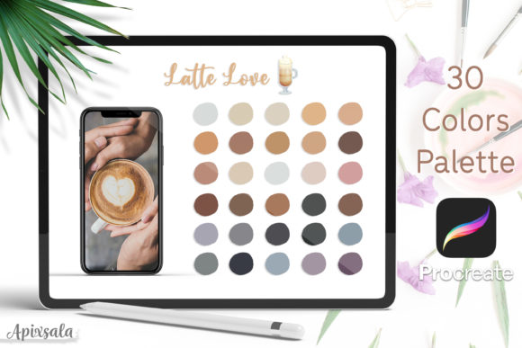 Download Procreate Color Palette | Latte Love - Premium Bundle